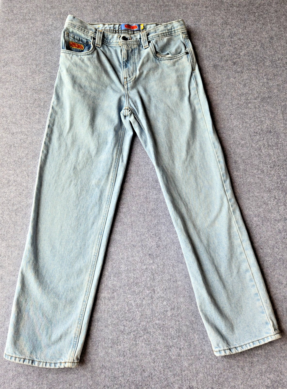Vintage Women's Gmpryre Jeans Light Wash Straight Leg Adjustable Waist 30x28